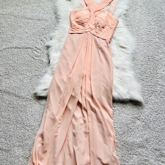 Azazie Kaleigh Pearl Pink Size A6 Unaltered - Picture 4 of 8